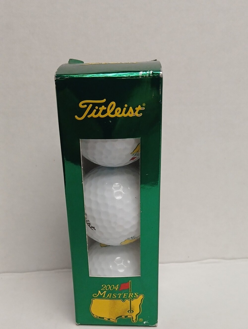 Titleist White Kids Golf Ball Trio in Green Masters Box
